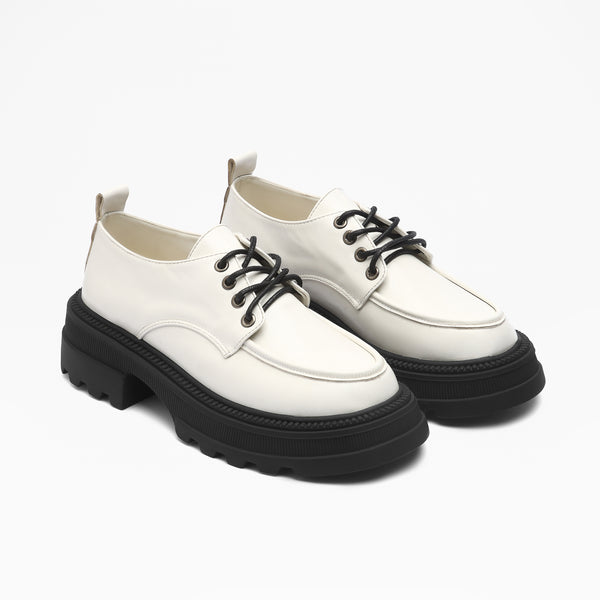 Chunky Sole Oxfords - White