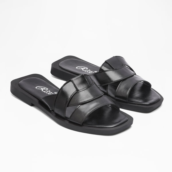 Textured Single Band Flat - Black