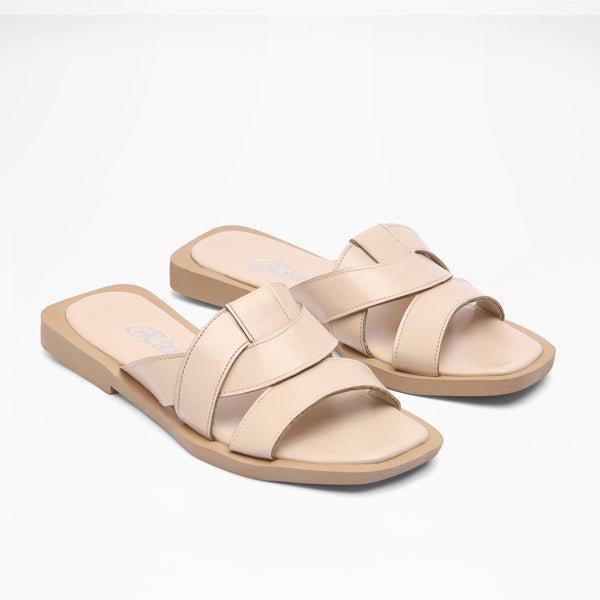 Textured Single Band Flat - Beige