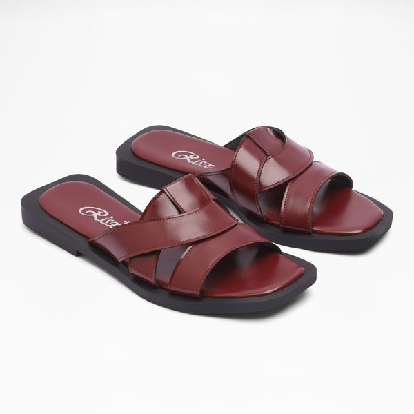 Textured Single Band Flat - Marron