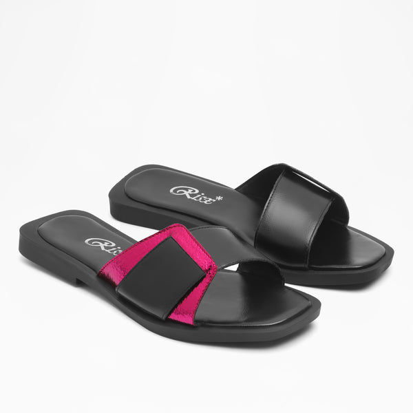 Minimalist Toe Loop Flat - Purple