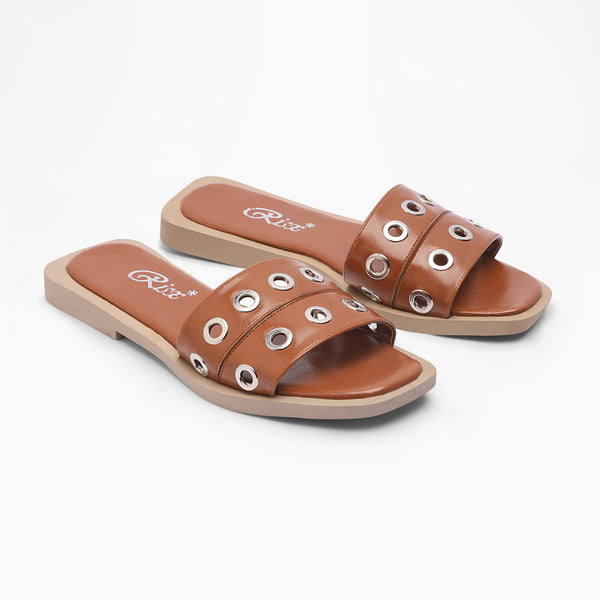 Braided Diagonal Strap - Camel