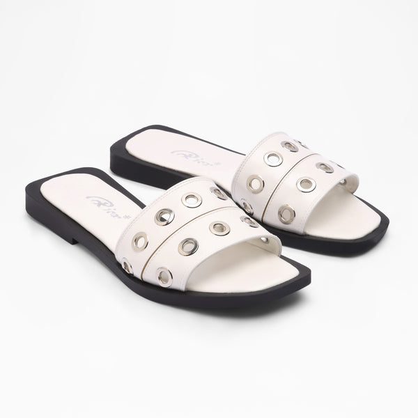 Braided Diagonal Strap - White