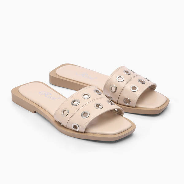 Braided Diagonal Strap - Beige