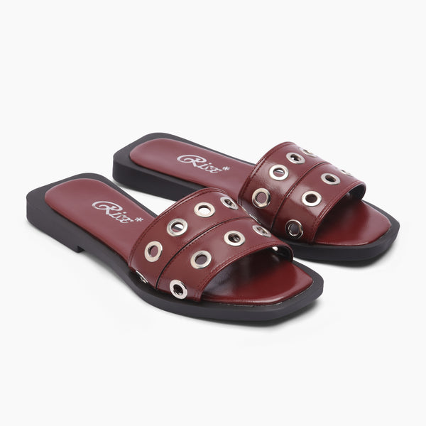 Braided Diagonal Strap - Marron