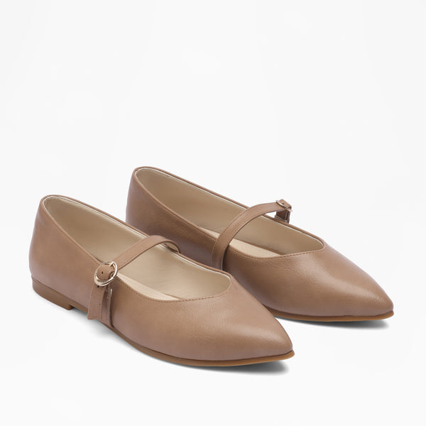 Textured Braid Open-Toe Flats - CAFE