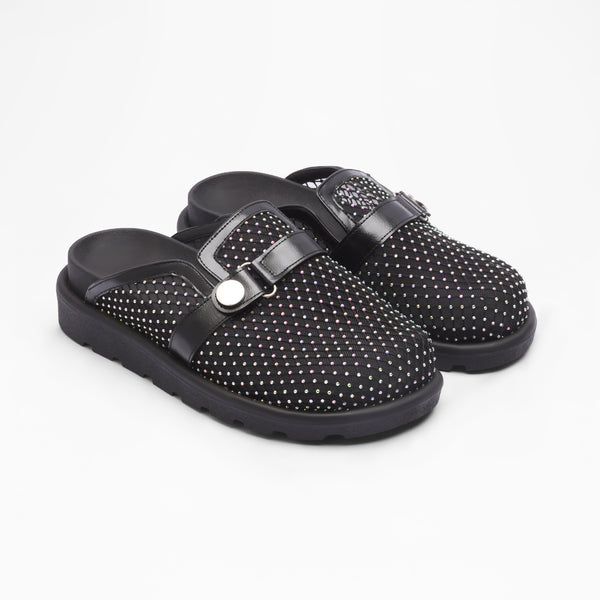 Modern Split-Strap Flat - Black