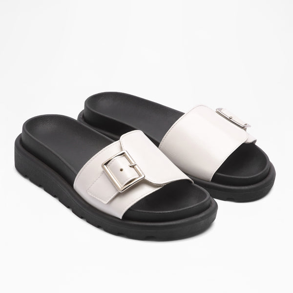 Intertwined Multi-Strap Flats - White