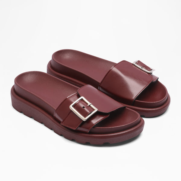 Intertwined Multi-Strap Flats - Marron