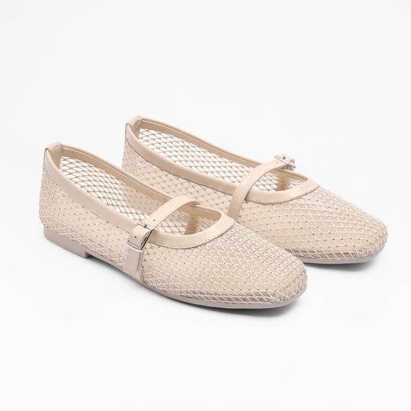Voluminous Woven Mule Slides - Beige