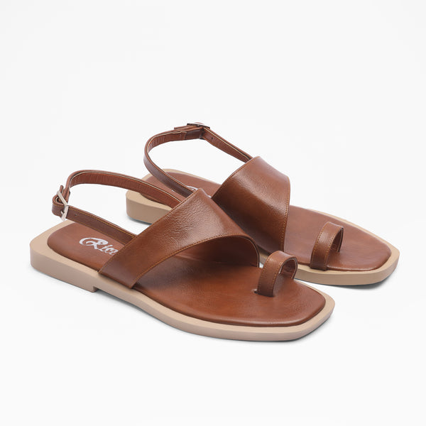 Puffy Braid Single Band Slides - Camel