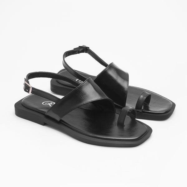 Puffy Braid Single Band Slides - Black