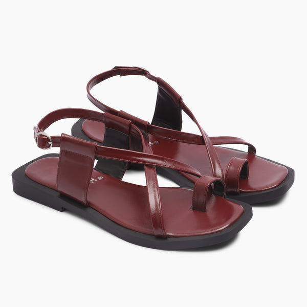 Circular Ornament Flat Slides - Marron