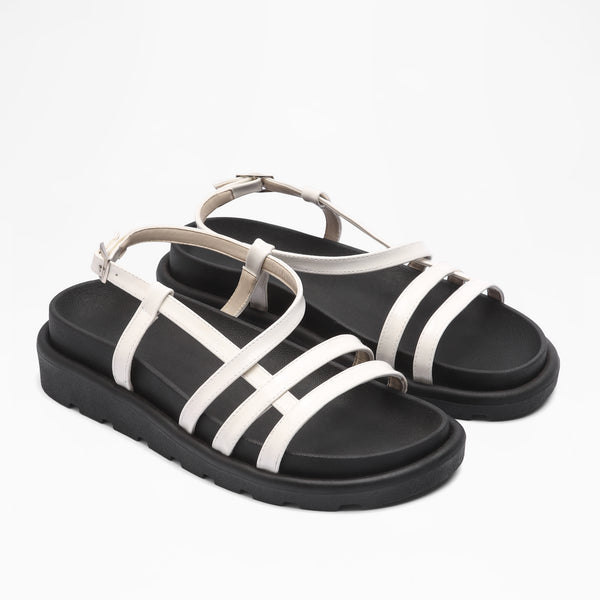 Minimalist Platform Sandals - White