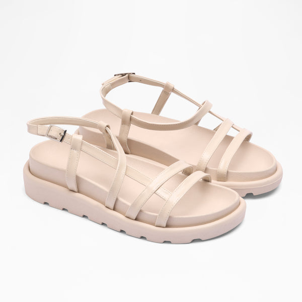 Minimalist Platform Sandals - BEIGE